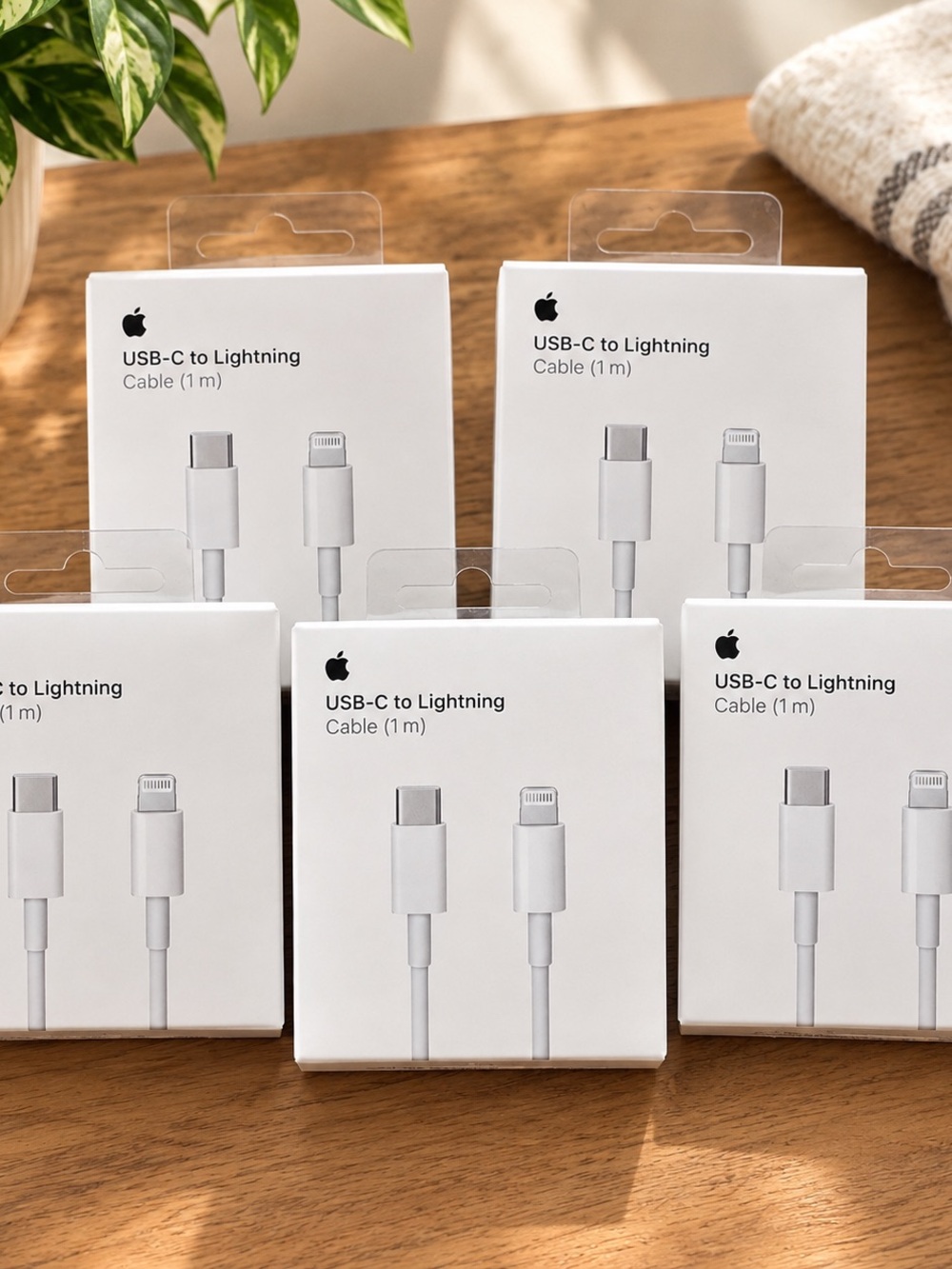 Apple USB-C to Lightning Cable (1 m) - White (5 Pack)
